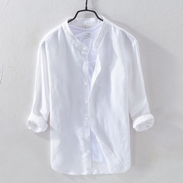 men's 100% linen shirts long sleeve casual slim mandarin collar shirts men business flax dress male ts-411, White;black
men's 100% linen shirts long sleeve casual slim mandarin collar shirts men business flax dress male ts-411, White;black