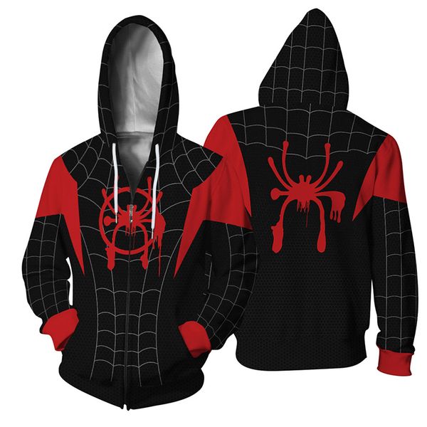new style men's designer hoodies stretch sweatshirts rap hip hop zipper cardigan 3d printing spider-man clothing couples with s-5xl 005, Black
new style men's designer hoodies stretch sweatshirts rap hip hop zipper cardigan 3d printing spider-man clothing couples with s-5xl 005, Black