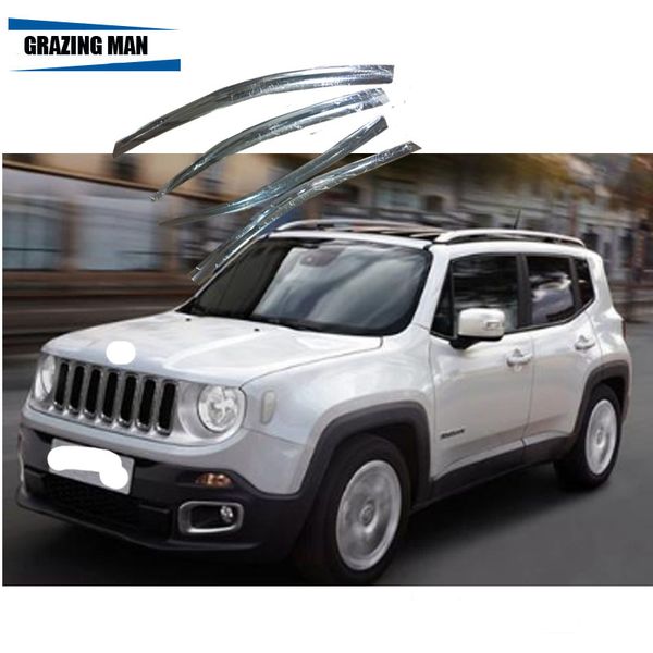 4 chrome aluminum alloy car window visor wind deflector sun rain guard defletor for renegade 2017
4 chrome aluminum alloy car window visor wind deflector sun rain guard defletor for renegade 2017