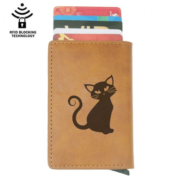 classic fashion halloween black cat rfid card holder men wallets brown vintage short purse leather slim wallets mini wallet, Red;black
classic fashion halloween black cat rfid card holder men wallets brown vintage short purse leather slim wallets mini wallet, Red;black