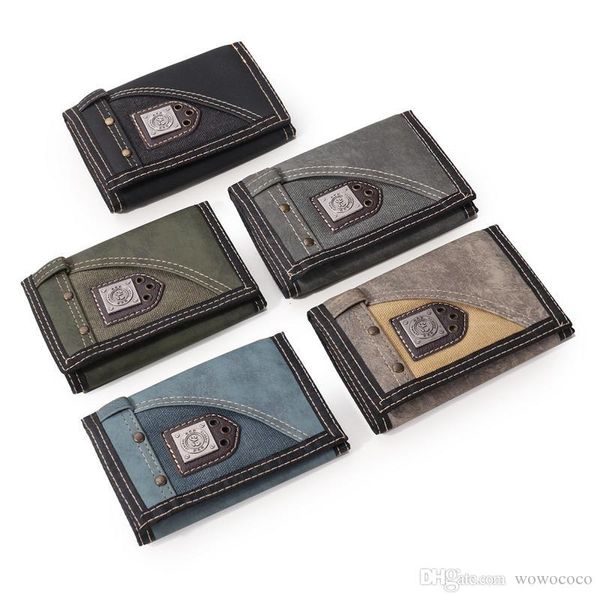 oxford cloth canvas men wallets trifold students leisure purses spots bag short casual wallet 12*8*2cm 7 styles x509, Red;black 
oxford cloth canvas men wallets trifold students leisure purses spots bag short casual wallet 12*8*2cm 7 styles x509, Red;black