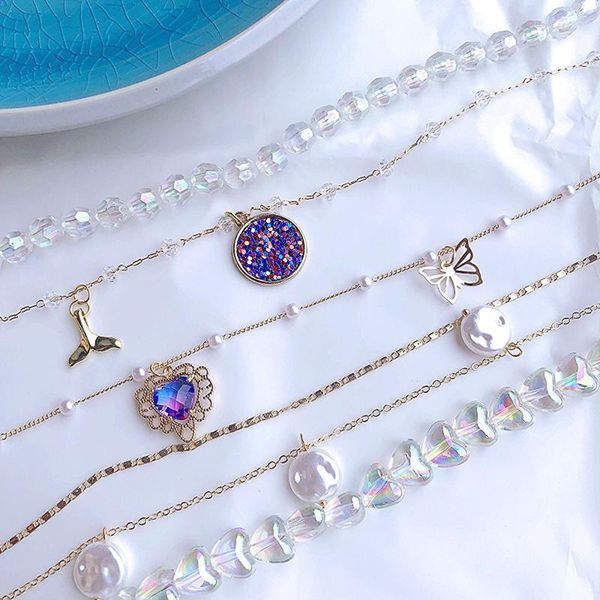 kpop clear crystal necklace purple sequins butterfly love choker necklace colorful handmade femme jewelry gifts, Golden;silver
kpop clear crystal necklace purple sequins butterfly love choker necklace colorful handmade femme jewelry gifts, Golden;silver