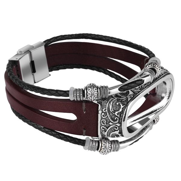leather wristband band strap+ metal case for mi band 4 bracelet replacement bracelet strap gift watchband, Black;brown
leather wristband band strap+ metal case for mi band 4 bracelet replacement bracelet strap gift watchband, Black;brown