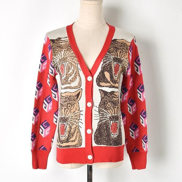 wind collision four tiger head cardigan v-neck three-dimensional block geometry sleeve knitting unlined upper garment woman, White
wind collision four tiger head cardigan v-neck three-dimensional block geometry sleeve knitting unlined upper garment woman, White