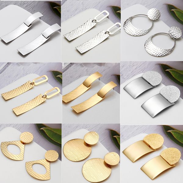 2019 vintage earrings large for women statement earrings geometric golden color metal pendant trend fashion jewelry, Silver
2019 vintage earrings large for women statement earrings geometric golden color metal pendant trend fashion jewelry, Silver