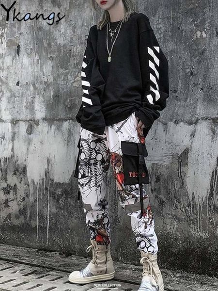 streetwear letter ribbons casual hip hop joggers cargo pants for women block hit color pocket baggy pants trousers sweatpants, Black;white
streetwear letter ribbons casual hip hop joggers cargo pants for women block hit color pocket baggy pants trousers sweatpants, Black;white