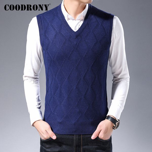 coodrony brand sweater men business casual sleeveless vest men autumn winter soft warm cashmere knitwear wool pullover 91094, Black;white
coodrony brand sweater men business casual sleeveless vest men autumn winter soft warm cashmere knitwear wool pullover 91094, Black;white