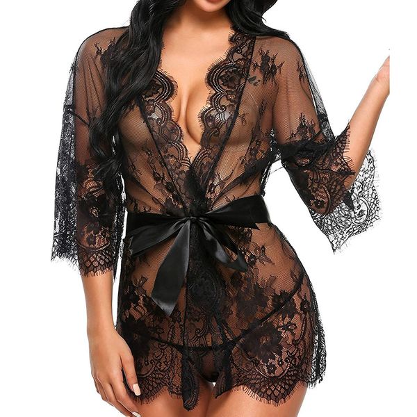 2020 ladies new women lingerie babydoll sleepwear underwear lace coat nightwear briefs belt, Black;red
2020 ladies new women lingerie babydoll sleepwear underwear lace coat nightwear briefs belt, Black;red