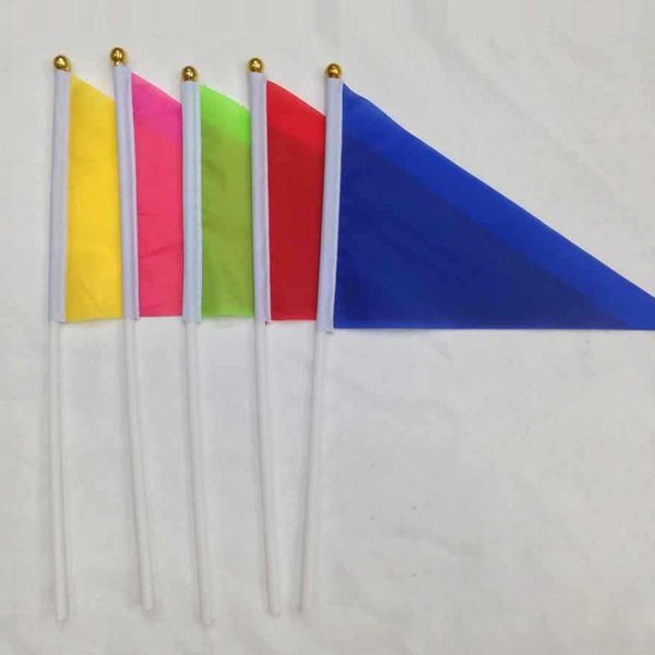 20*30cm pure color hand waving flag solid color triangle flag banners for meeting party decoration
20*30cm pure color hand waving flag solid color triangle flag banners for meeting party decoration