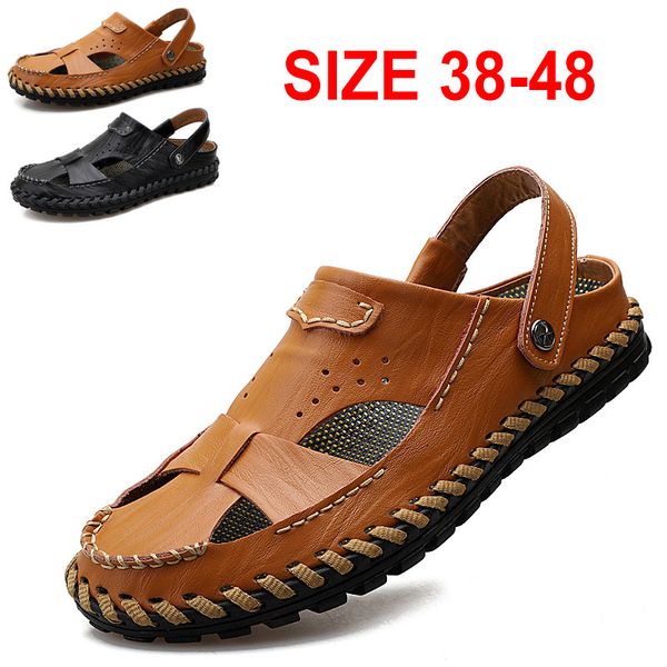 men sandals genuine leather sandals men outdoor shoes beach shoes sandalie for male footwear plus size 38-48, Black
men sandals genuine leather sandals men outdoor shoes beach shoes sandalie for male footwear plus size 38-48, Black