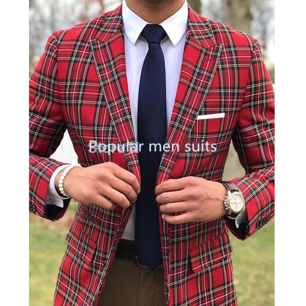 men's fashion new scotland blazers slim fit red plaid leather collar suit stage male singer prom party costumes men suits, White;black
men's fashion new scotland blazers slim fit red plaid leather collar suit stage male singer prom party costumes men suits, White;black