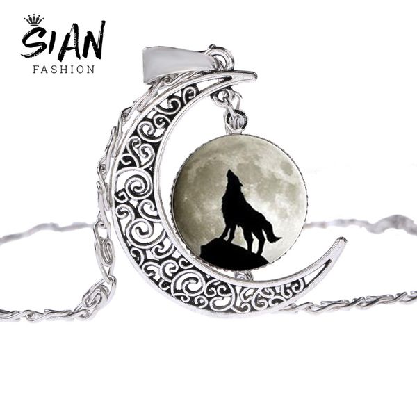sian vintage wolf & full moon chain necklace wicca animal power norse viking amulet pendant necklace men jewelry nordic talisman, Silver
sian vintage wolf & full moon chain necklace wicca animal power norse viking amulet pendant necklace men jewelry nordic talisman, Silver