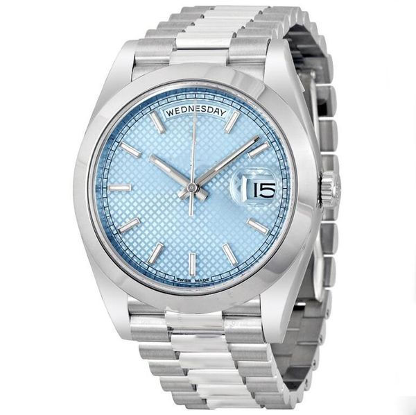 watches classic 2813 automatic movement 40mm ice blue dial sapphire mens watch day date 316l stainless steel strap wristwatch 02, Slivery;brown
watches classic 2813 automatic movement 40mm ice blue dial sapphire mens watch day date 316l stainless steel strap wristwatch 02, Slivery;brown