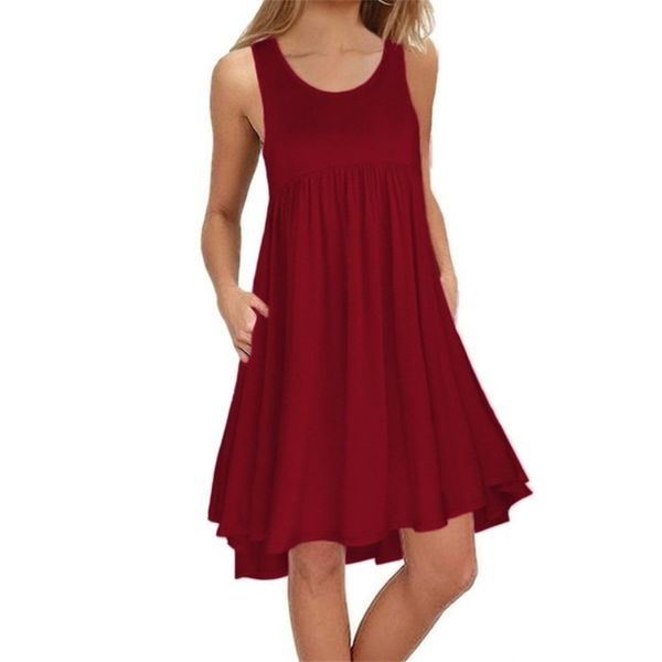 2019 new summer dress women solid color o-neck sleeveless pocket loose dress plus size female casual vestidos, Black;gray
2019 new summer dress women solid color o-neck sleeveless pocket loose dress plus size female casual vestidos, Black;gray