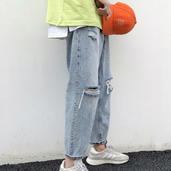 men's jeans men holes solid ankle-length big size 3xl casual fashion high street all-match chic man straight denim trousers harajuku1, Blue
men's jeans men holes solid ankle-length big size 3xl casual fashion high street all-match chic man straight denim trousers harajuku1, Blue