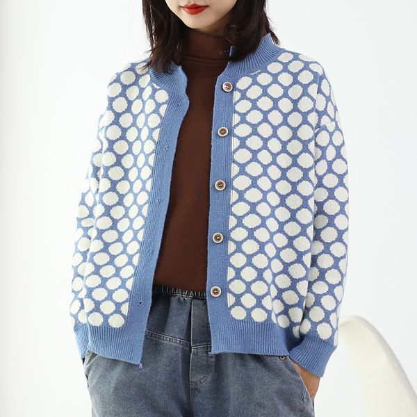 высокое качество женщин свитер outwear новое прибытие повседневная мода диких волновой точки вокруг шеи с длинными рукавами вязать кардиган, White
высокое качество женщин свитер outwear новое прибытие повседневная мода диких волновой точки вокруг шеи с длинными рукавами вязать кардиган, White