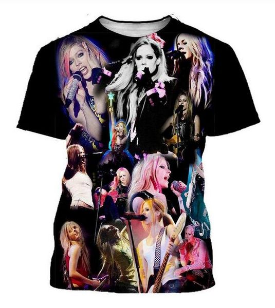 summer style men women short sleeve shirt avril lavigne 3d digital print t-shirts for tees shirts loose casual tees r0122, White;black
summer style men women short sleeve shirt avril lavigne 3d digital print t-shirts for tees shirts loose casual tees r0122, White;black