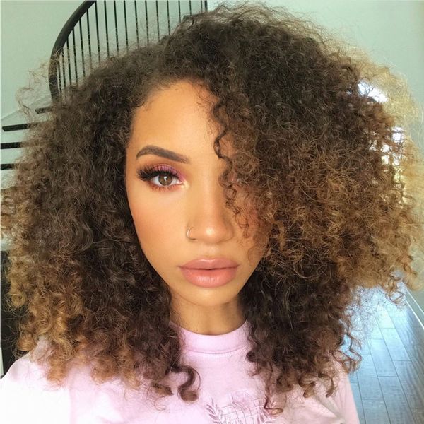 two tone ombre highlight lace front wigs 100% brazilian virgin human hair wavy full lace wig curly for ing, Black;brown
two tone ombre highlight lace front wigs 100% brazilian virgin human hair wavy full lace wig curly for ing, Black;brown