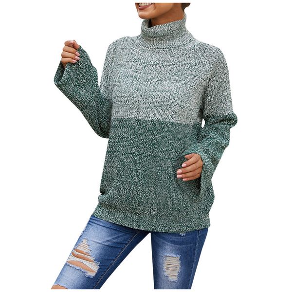 turtleneck sweater women autumn patchwork high collar long sleeve pullover loose thickened sweater pull femme nouveaute 2019, White;black
turtleneck sweater women autumn patchwork high collar long sleeve pullover loose thickened sweater pull femme nouveaute 2019, White;black