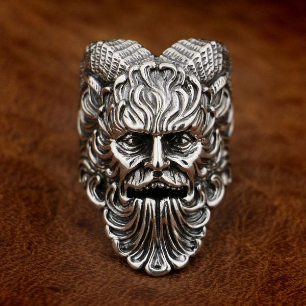 linsion 925 sterling silver great god pan ring goats demon ring mens biker punk ta88 us size 7~15, Golden;silver
linsion 925 sterling silver great god pan ring goats demon ring mens biker punk ta88 us size 7~15, Golden;silver