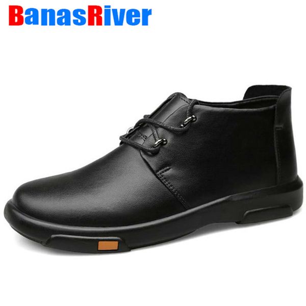 Shoes Men Winter Boots Business Leather Ankle High-top Cotton Snow Motorcycle With Full Fur Lining for Father Zapatos De Hombre, Black
Shoes Men Winter Boots Business Leather Ankle High-top Cotton Snow Motorcycle With Full Fur Lining for Father Zapatos De Hombre, Black