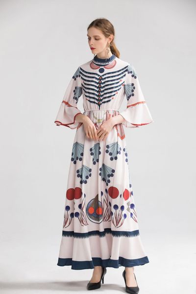 2020 summer desinge new arrival 2019 women's o neck flare sleeves printed ruffles high street fashion casual long dresses, Black
2020 summer desinge new arrival 2019 women's o neck flare sleeves printed ruffles high street fashion casual long dresses, Black