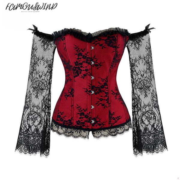 bustiers women corset long sleeve lace corselet lace up lace steampunk korset for posture party club wedding plus size, Red;black
bustiers women corset long sleeve lace corselet lace up lace steampunk korset for posture party club wedding plus size, Red;black