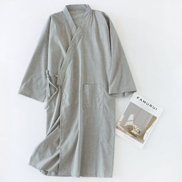 men's sleepwear summer men robe gown solid cotton japan style kimono bathrobe gowns loose male nightgown casual sleep home clothes, Black;brown
men's sleepwear summer men robe gown solid cotton japan style kimono bathrobe gowns loose male nightgown casual sleep home clothes, Black;brown