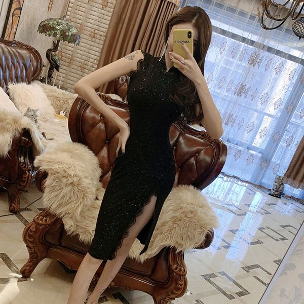 2019 summer satin women's lace sleeveless qipao dress chinese style mandarin collar formal short flower cheongsam, Red
2019 summer satin women's lace sleeveless qipao dress chinese style mandarin collar formal short flower cheongsam, Red