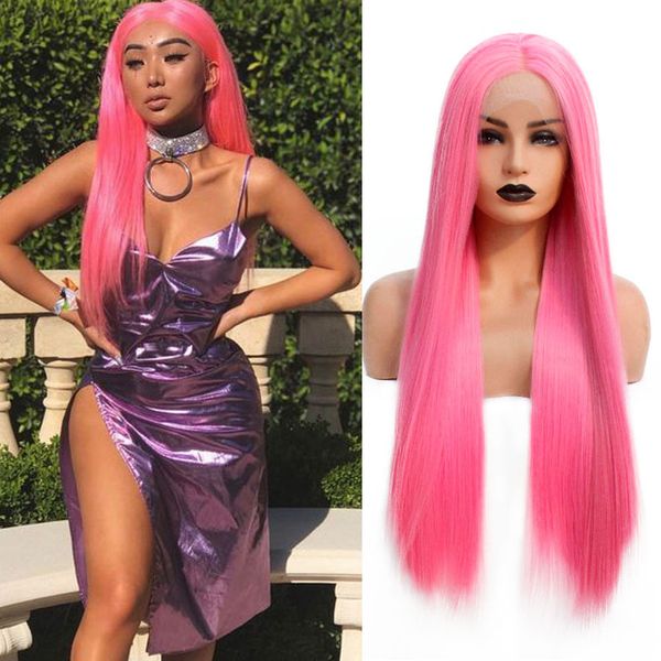 pink-red 4*13 synthetic lace front wig glueless natural soft silky straight synthetic hair heat resistant fiber cosplay wigs for women, Black
pink-red 4*13 synthetic lace front wig glueless natural soft silky straight synthetic hair heat resistant fiber cosplay wigs for women, Black