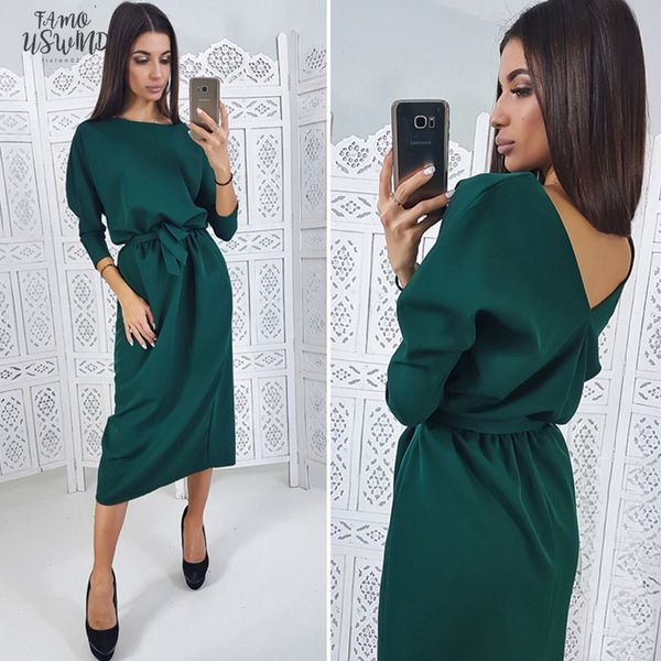 women casual sashes a line party dress ladies seven sleeve spring dress 2020 new fashion midi dress solid vintage vestidos, Black;gray
women casual sashes a line party dress ladies seven sleeve spring dress 2020 new fashion midi dress solid vintage vestidos, Black;gray