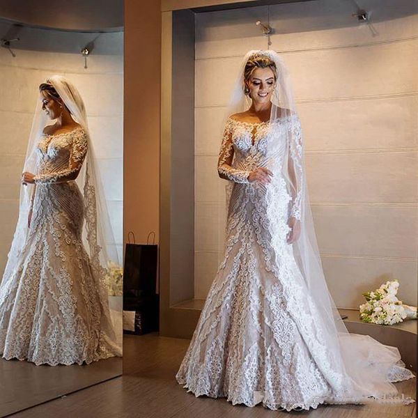 white applique lace long sleeve bateau neck mermaid wedding dresses 2019 new bridal vintage wedding gown custom made
white applique lace long sleeve bateau neck mermaid wedding dresses 2019 new bridal vintage wedding gown custom made