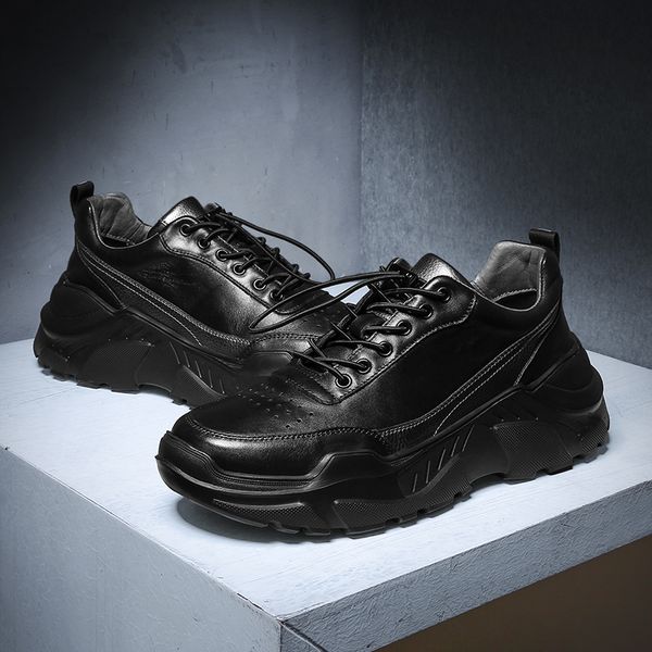 band new men genuine leather casual shoes lace up fashion male shoes leisure height increased comfortable 2019 new, Black
band new men genuine leather casual shoes lace up fashion male shoes leisure height increased comfortable 2019 new, Black