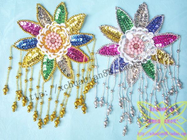 yackalasi 5 pieces/lot sequined headwear 3d flower hair accessories beaded applique gold appliqued 13*22cm
yackalasi 5 pieces/lot sequined headwear 3d flower hair accessories beaded applique gold appliqued 13*22cm