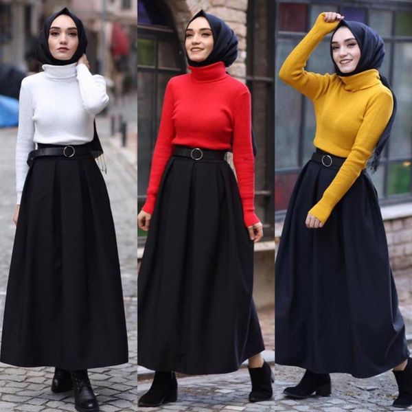 women's sweaters wepbel sweater turtleneck bottoming muslim turkey girl solid color full sleeve fashion, White;black
women's sweaters wepbel sweater turtleneck bottoming muslim turkey girl solid color full sleeve fashion, White;black