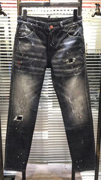items men jeans fashion designers design ripped linellae jeans motorcycle biker hip hop paint hole jeans trouser size 28-38, Blue
items men jeans fashion designers design ripped linellae jeans motorcycle biker hip hop paint hole jeans trouser size 28-38, Blue