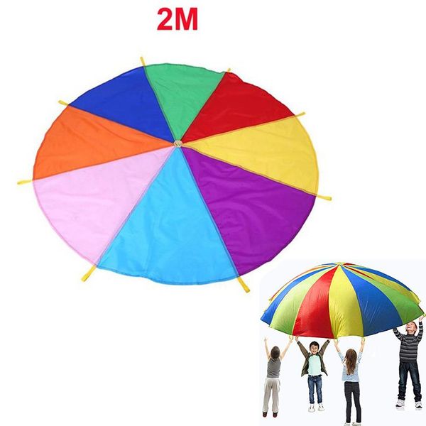 4 person diameter 2 meters outdoor team game development comprehensive training children rainbow parachute with handle, White;black
4 person diameter 2 meters outdoor team game development comprehensive training children rainbow parachute with handle, White;black