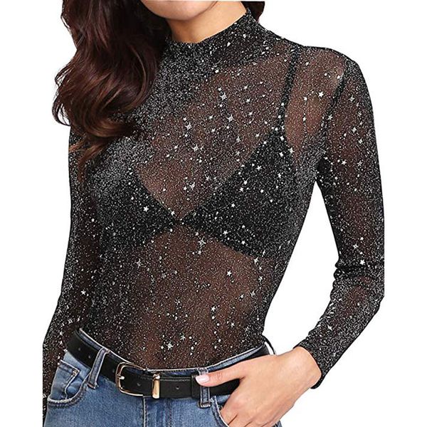 streetwear womens and blouses woman clothes 2019 sequin transparent blouse ladies womens korean fashion clothing, White
streetwear womens and blouses woman clothes 2019 sequin transparent blouse ladies womens korean fashion clothing, White