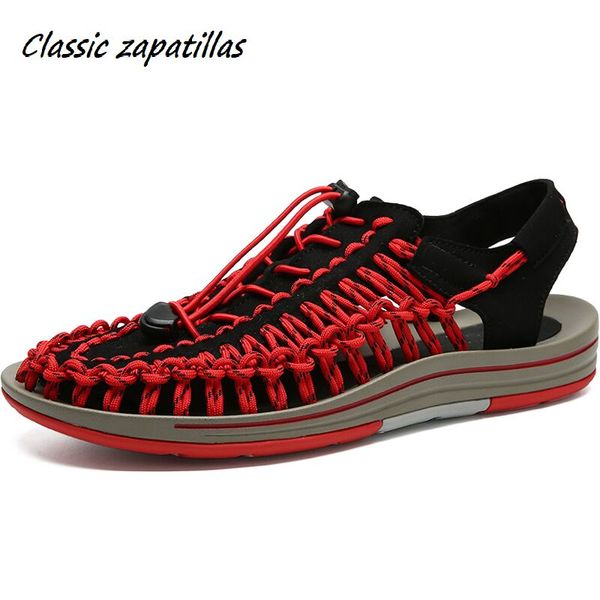 classic zapatillas summer men sandals fashion handmade weaving design breathable casual beach shoes unique brand sandals for men, Black
classic zapatillas summer men sandals fashion handmade weaving design breathable casual beach shoes unique brand sandals for men, Black