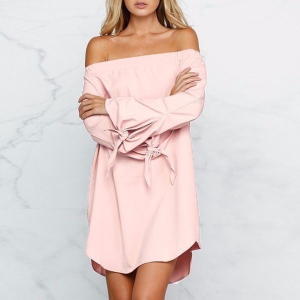 women dress off-shoulder long sleeve casual loose party mini dresses elegant solid color women dress vestidos de festa new, Black;gray
women dress off-shoulder long sleeve casual loose party mini dresses elegant solid color women dress vestidos de festa new, Black;gray