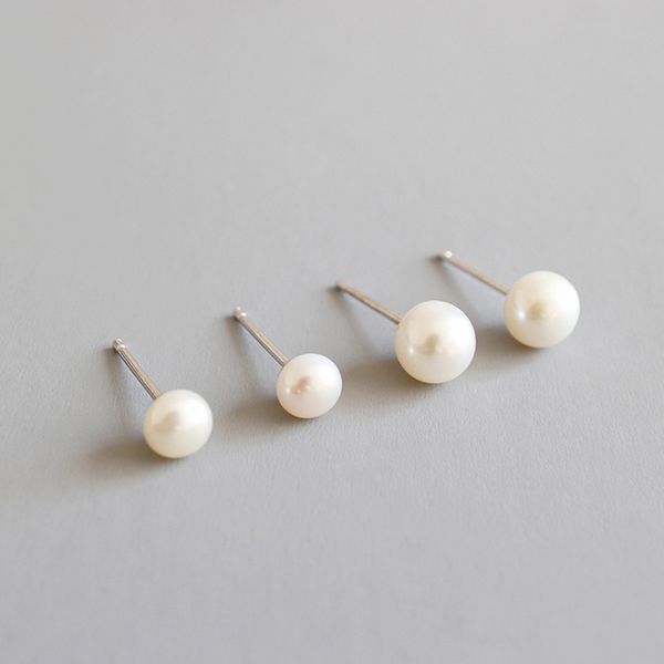 100% 925 sterling silver jewelry 4.5mm 6mm natural freshwater pearl stud earring for women girls simple female wedding earring, Black
100% 925 sterling silver jewelry 4.5mm 6mm natural freshwater pearl stud earring for women girls simple female wedding earring, Black