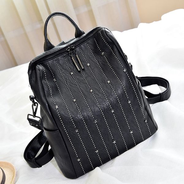 lw0253 new fashion soft backpack women back bag split leather travel backpack rivet decoration women
lw0253 new fashion soft backpack women back bag split leather travel backpack rivet decoration women
