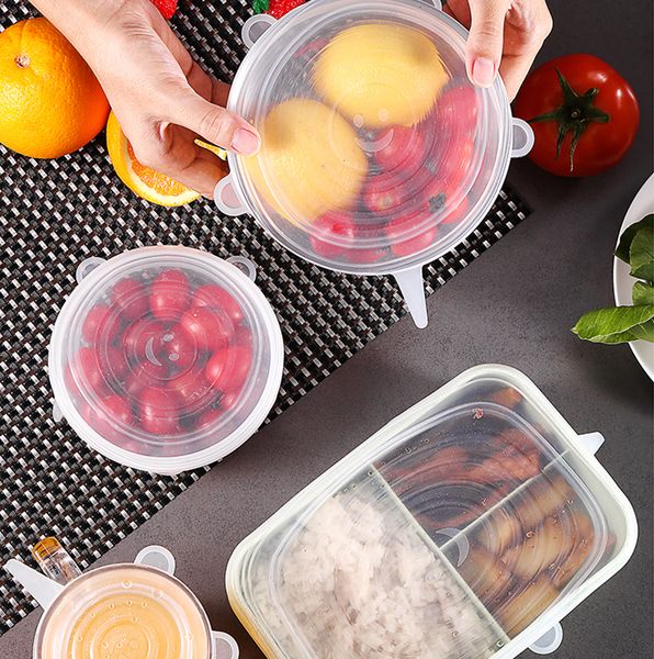 6pcs/set silicone cover stretch lids reusable airtight food wrap covers keeping fresh seal bowl stretchy wrap cover kitchen cookware
6pcs/set silicone cover stretch lids reusable airtight food wrap covers keeping fresh seal bowl stretchy wrap cover kitchen cookware
