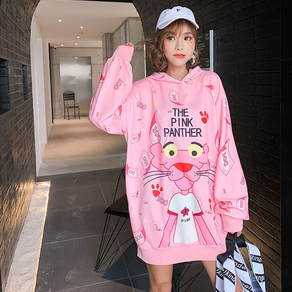 2019 autumn fashion pink cartoon lion sweatshirt hooded women loose style harajuku hoodies women streetwear, Black
2019 autumn fashion pink cartoon lion sweatshirt hooded women loose style harajuku hoodies women streetwear, Black