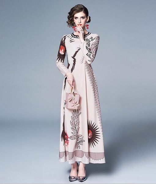 sun leaf printed long sleeve crew neck women long dress a-line street style dresses ankle-length, Black;pink
sun leaf printed long sleeve crew neck women long dress a-line street style dresses ankle-length, Black;pink