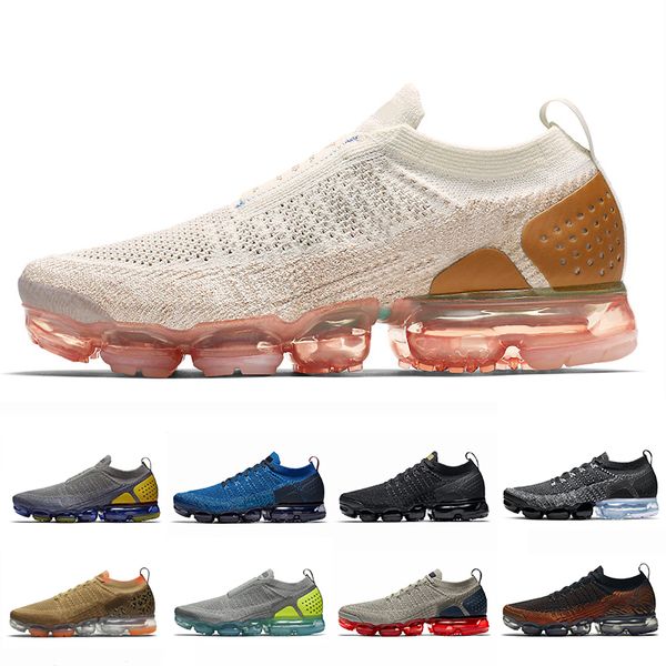 2019 air vampor max 2.0 cushion running athletic shoes women men sail mango oreo tiger zebra leopard chrome gym blue sports sneakers, White;red