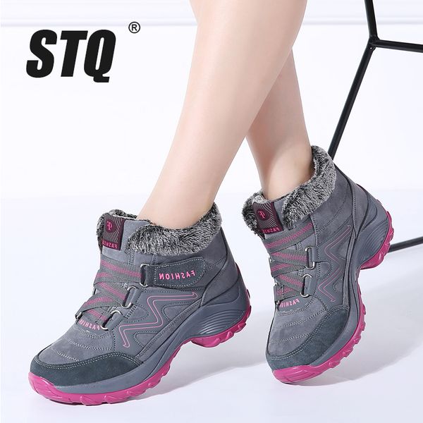 stq 2019 winter snow women warm push ankle female high wedge waterproof rubber hiking boots shoes 6139 t200106, Black
stq 2019 winter snow women warm push ankle female high wedge waterproof rubber hiking boots shoes 6139 t200106, Black