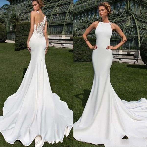 lace appliqued back mermaid wedding dress white long beach bohemian boho bridal gown with sweep train bc2412
lace appliqued back mermaid wedding dress white long beach bohemian boho bridal gown with sweep train bc2412