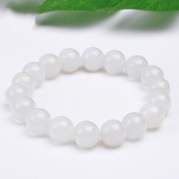 fine a-grade natural white agate beaded bracelet fine gem pure white agate bracelet quality hand jewelry men and women, Black
fine a-grade natural white agate beaded bracelet fine gem pure white agate bracelet quality hand jewelry men and women, Black