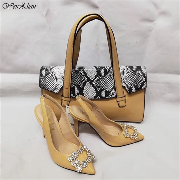 wenzhan grade with snake pu leather style 10cm high heel fashion soft shoes pointed toe pumps match women handbags a95-6, Black
wenzhan grade with snake pu leather style 10cm high heel fashion soft shoes pointed toe pumps match women handbags a95-6, Black